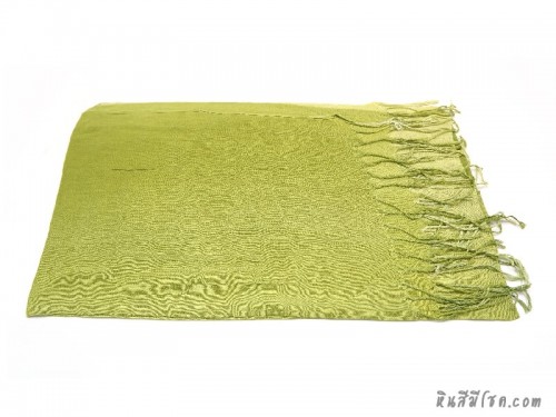 ผ้าพันคอแฟชั่น สีเขียวทูโทน